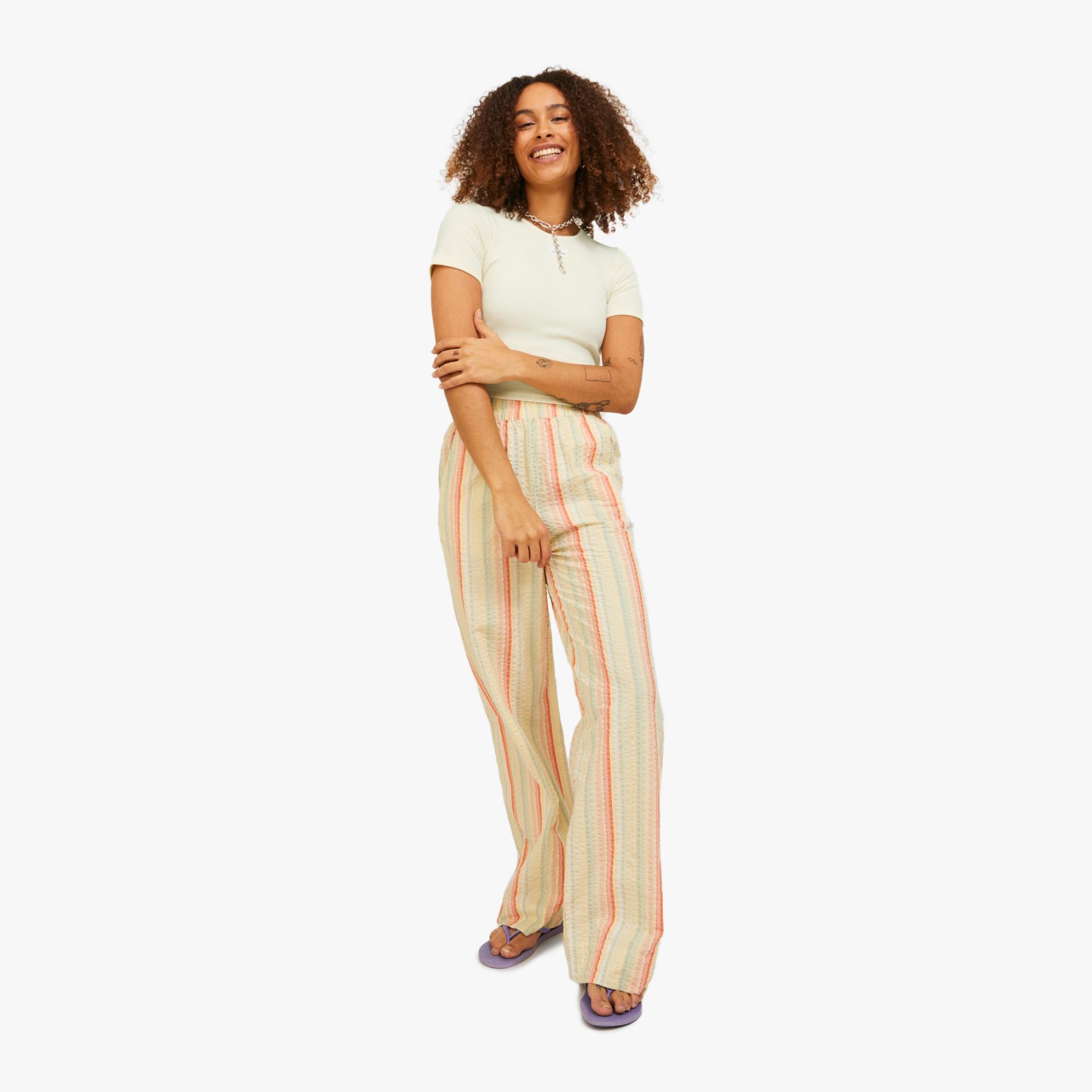 JJXX Stretch Crop SS W