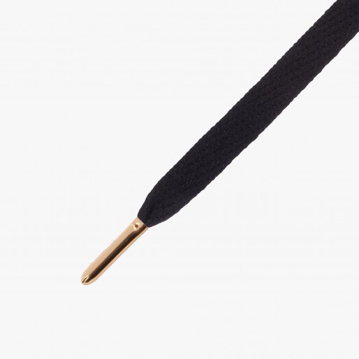Mr.Lacy Cordão Flatties Metal Tips Black/Gold Mr.Lacy Cordão Flatties Metal Tips Black/Gold